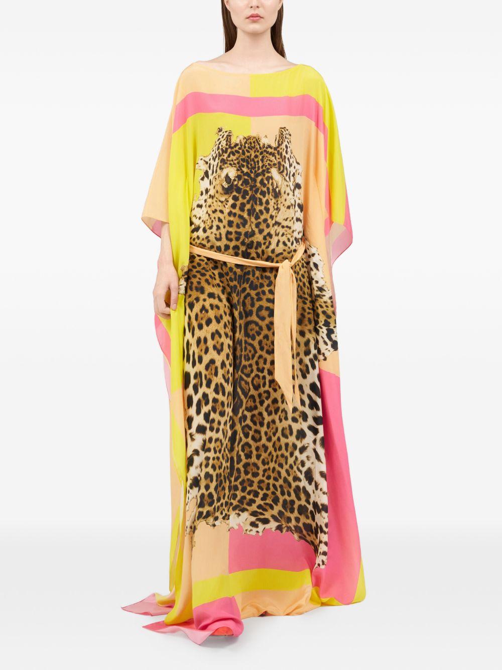 Silk Kaftan with Cavalli Pop Print WQT180 SQR3301000 ROBERTO CAVALLI