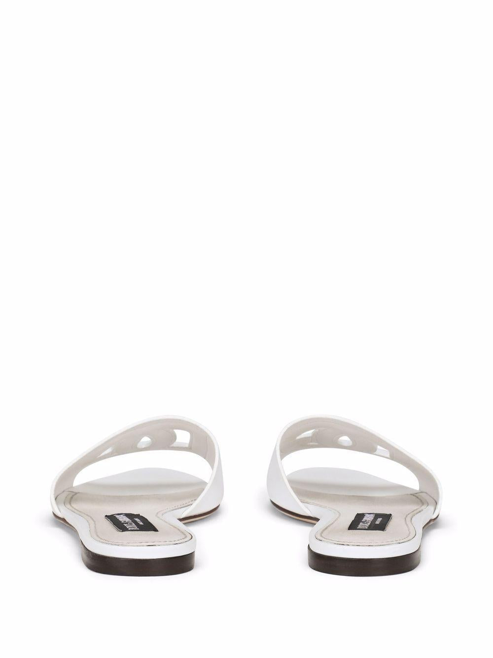 DG-logo leather sandals<BR/><BR/><BR/> CQ0436 AY32980001 DOLCE & GABBANA