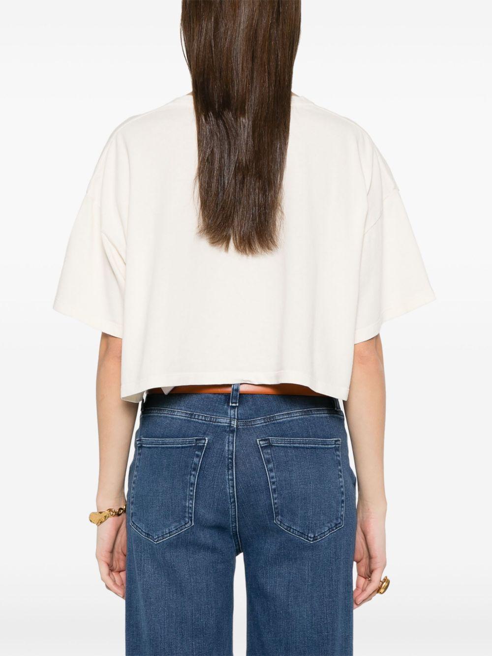 Logo-appliqué T-shirt<BR/><BR/><BR/> CH25SJH14183 103 CHLOÉ
