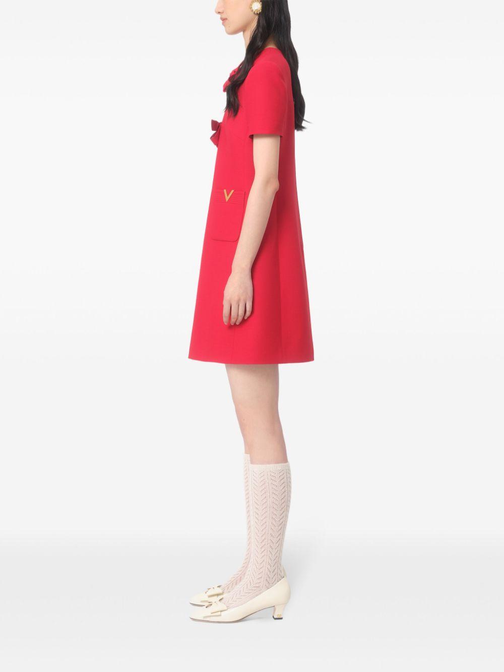 Crepe couture mini dress<BR/><BR/><BR/> 6B3VAEV11CF R9M VALENTINO GARAVANI