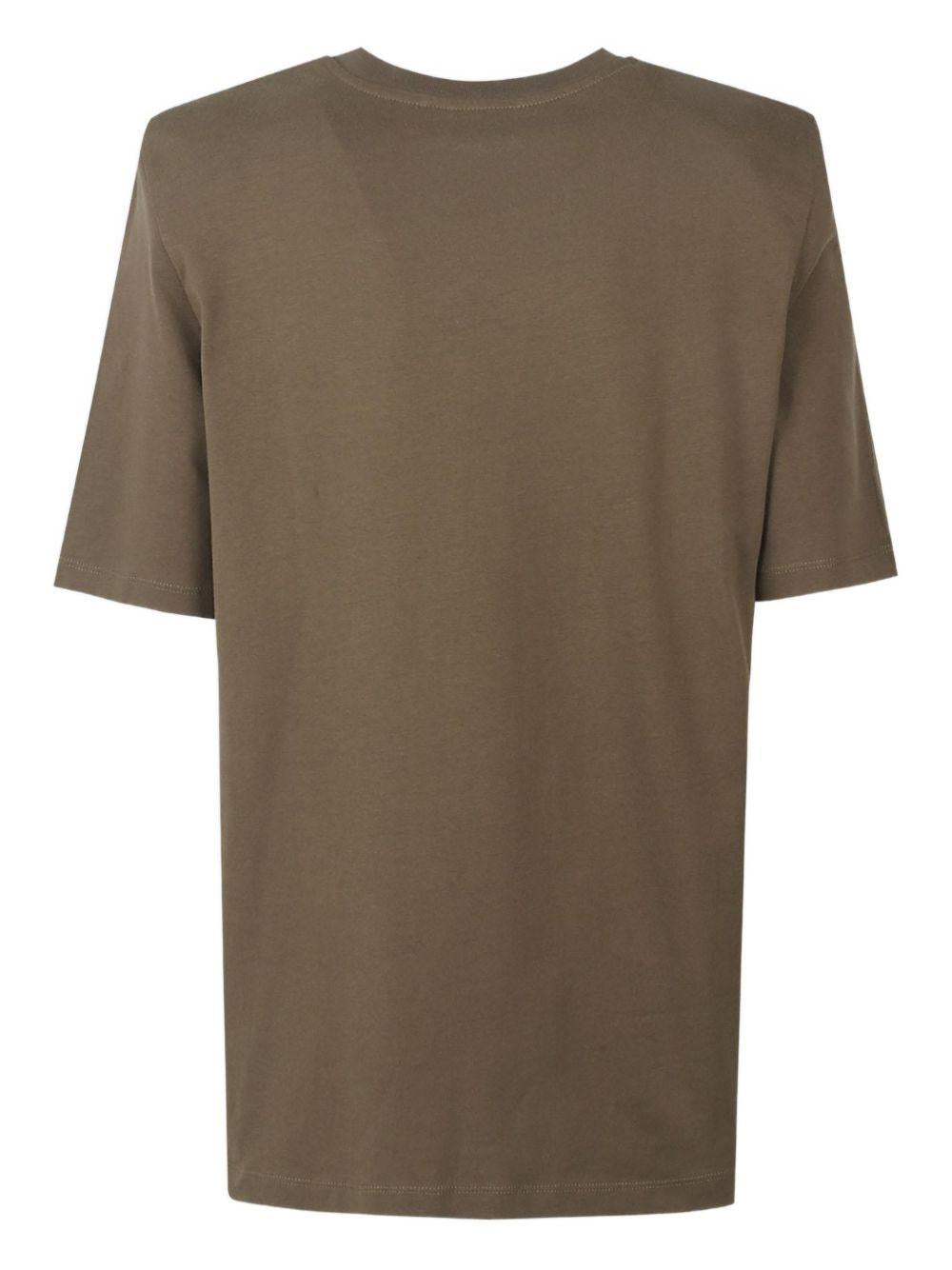 CARRINGTON PADDED SHOULDER TEE TSFS21180408 OLIVE THE FRANKIE SHOP