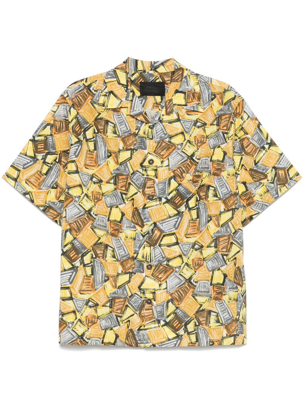 Illustration-print shirt<BR/><BR/><BR/> UCS414 16YBF0010 PRADA