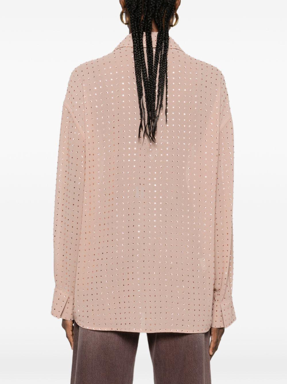 Georgette shirt with rhinestones 106259 A32XQ24 PINKO