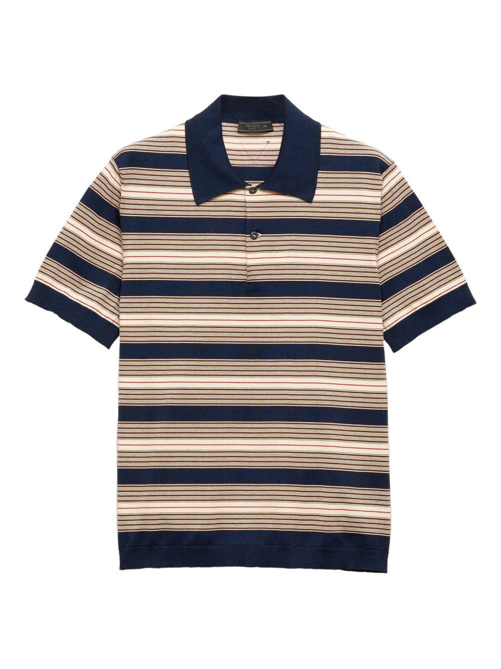 Striped cotton polo shirt UMF06417O6 S-OOOF0008 PRADA