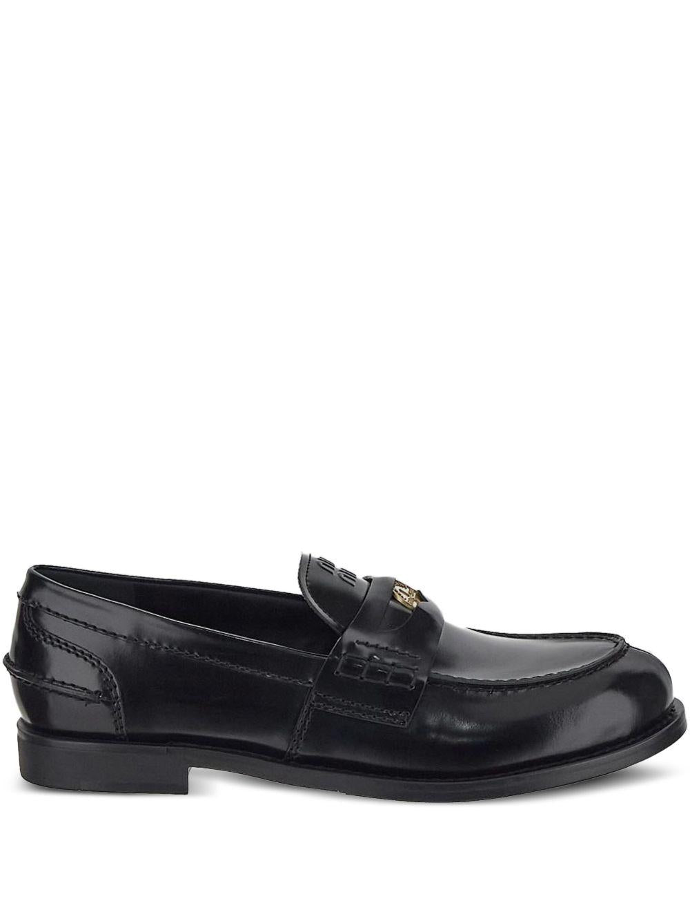 Brushed leather loafers 5D773DULX F-020F0002 MIU MIU