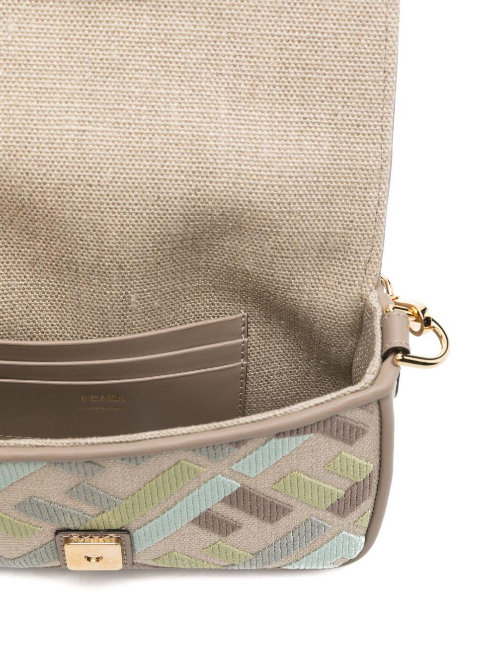 Mini Baguette cross body bag<BR/><BR/> 8BS017 AUPIF1SKI FENDI