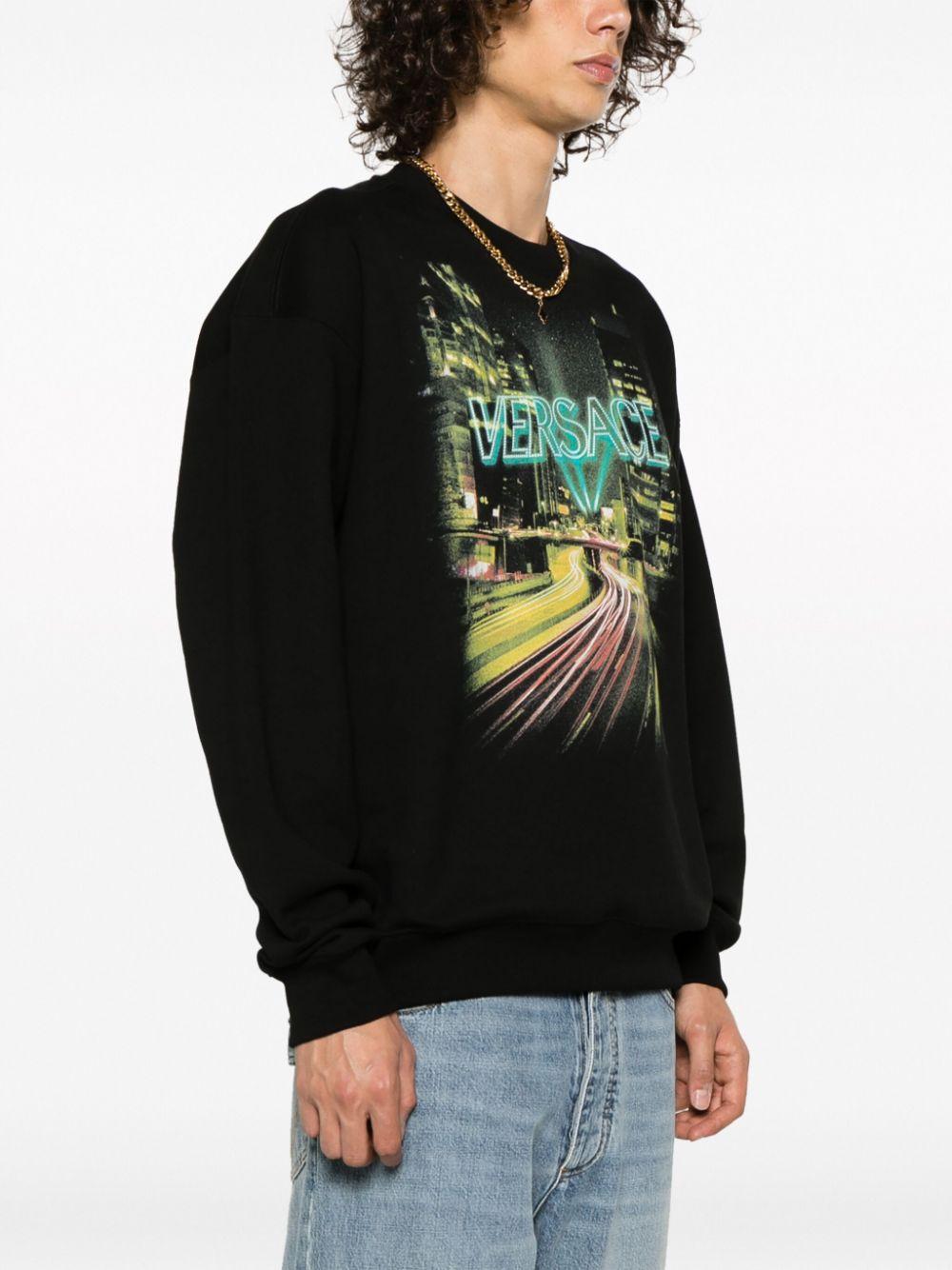 City Lights cotton sweatshirt 1012555 1A090452B510 VERSACE