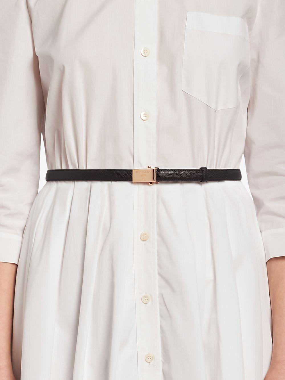 Black logo plaque belt 1CC156 053F0002 PRADA