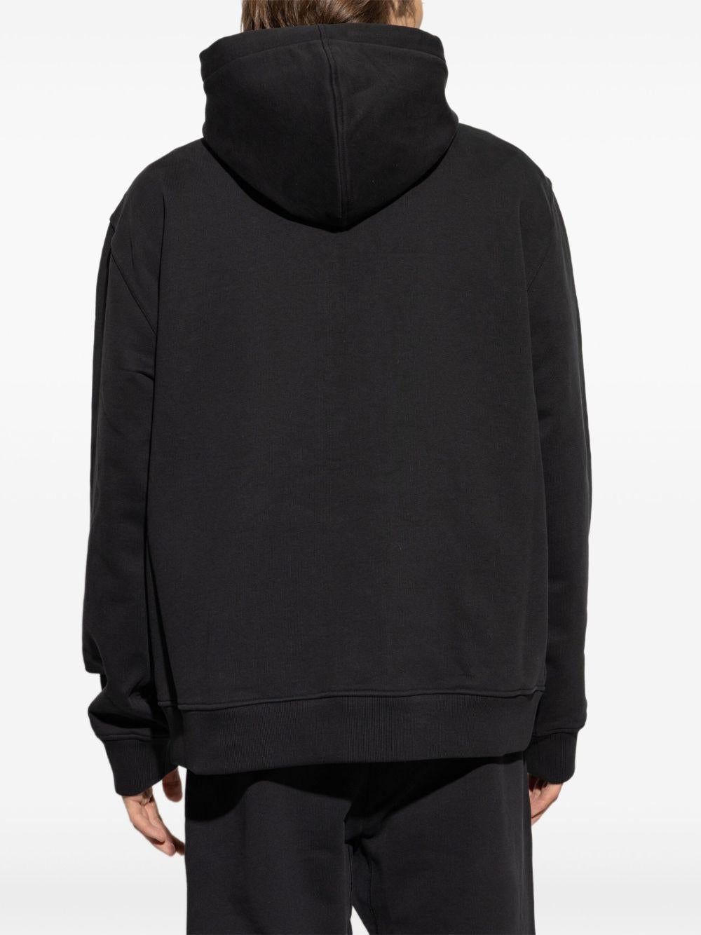 Zipped hodie in fleece with Givenchy stamp print BMJ0NJ3YRJ 001 GIVENCHY
