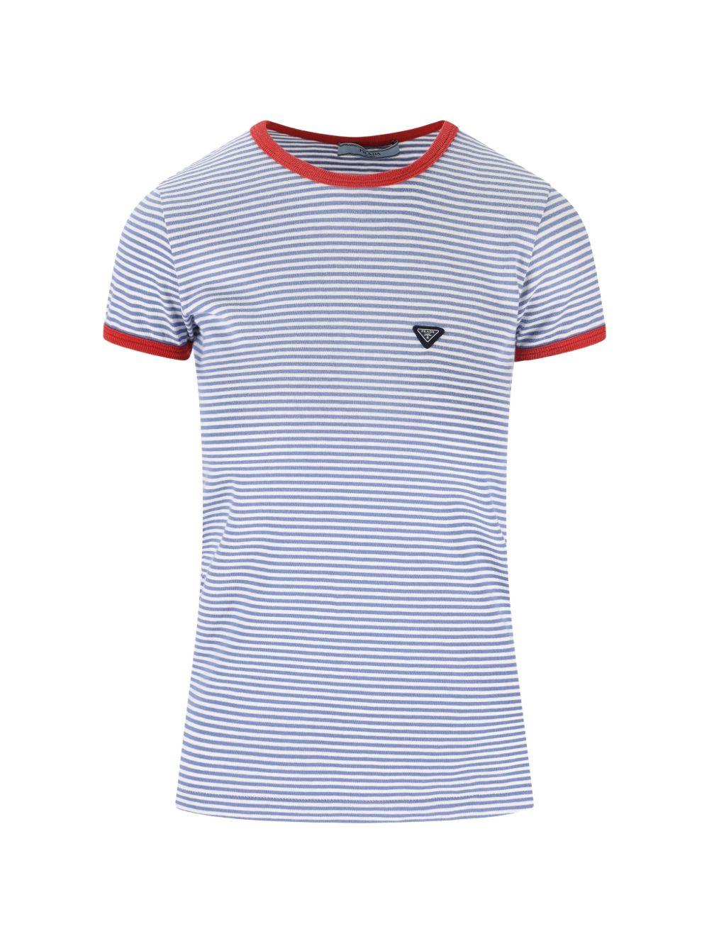 Striped jersey T-shirt 39658186H S-OOOF0X36 PRADA