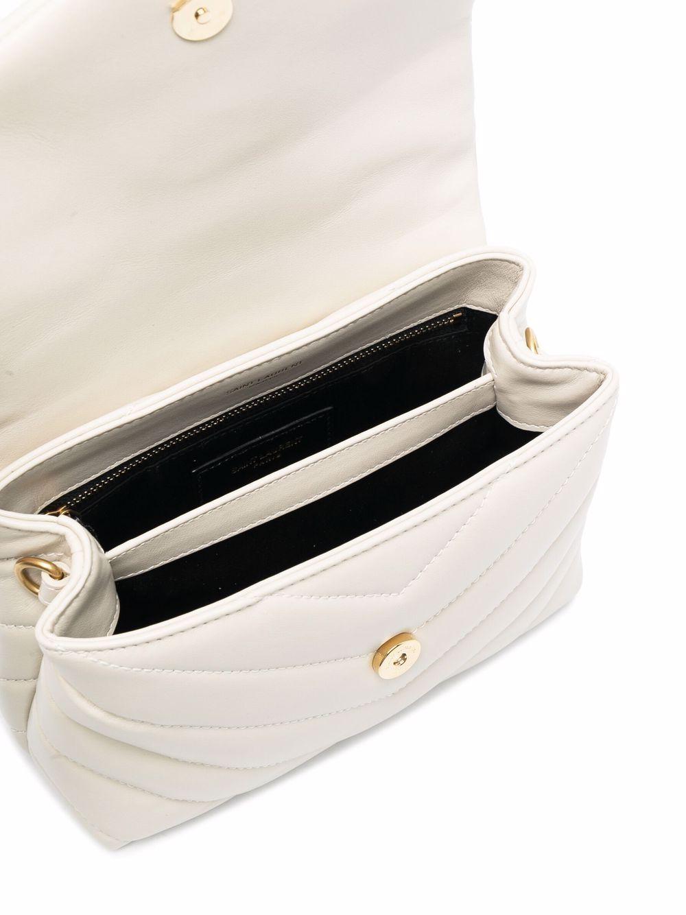 White leather logo-plaque quilted crossbody bag 678401DV707 9207 SAINT LAURENT