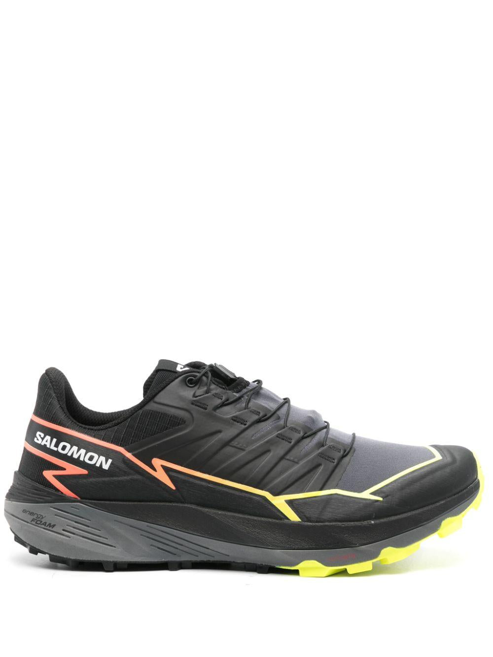 Thundercross logo-print sneakers<BR/><BR/><BR/><BR/> L47295400 BLACK/QUIETSHADE/NEONF SALOMON