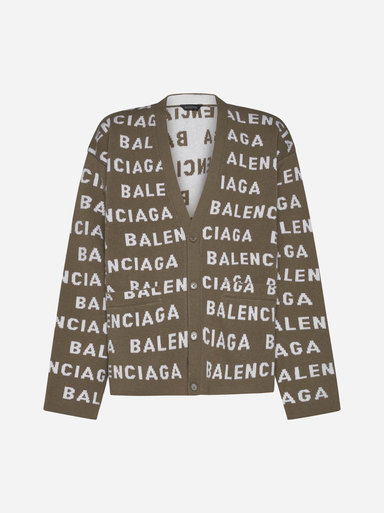 Logo intarsia knit cardigan <BR/><BR/> 766471 T16739677 BALENCIAGA