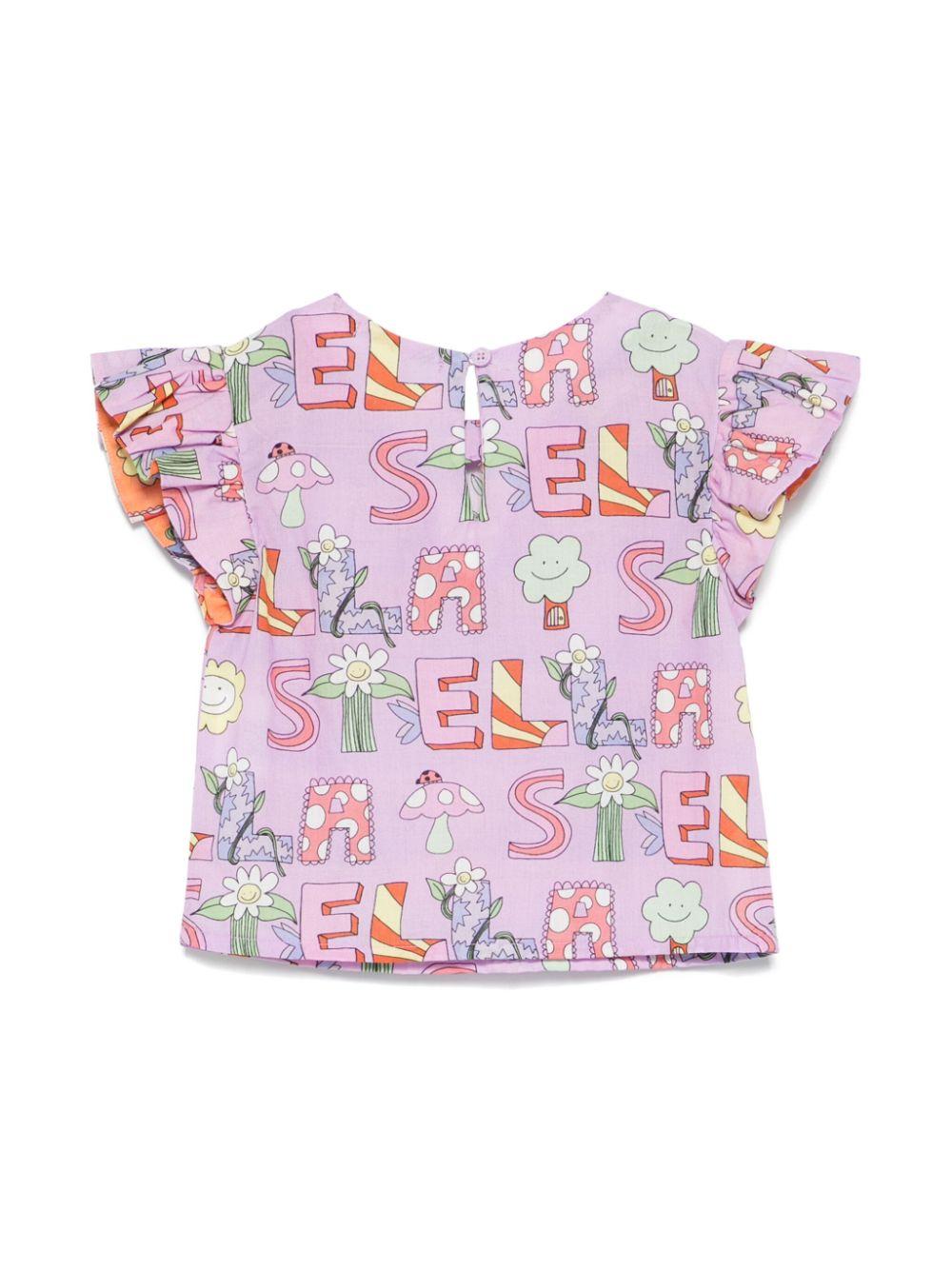 Graphic-print top<BR/><BR/><BR/> TW5A12 Z2566567MC STELLA McCARTNEY KIDS