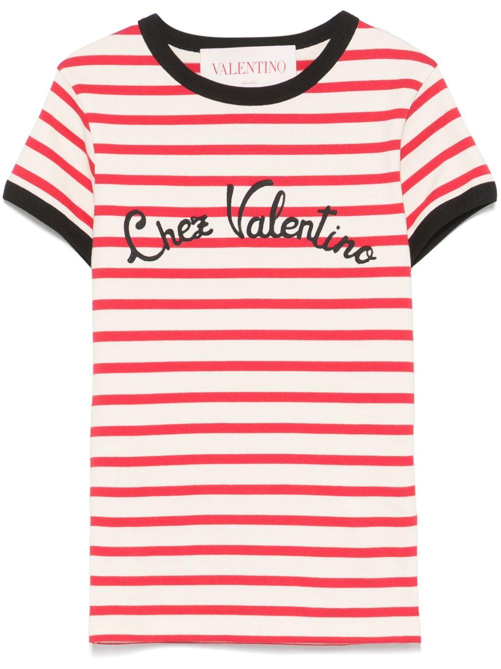 Chez Valentino striped T-shirt 6B3MG24P961 AS0 VALENTINO GARAVANI
