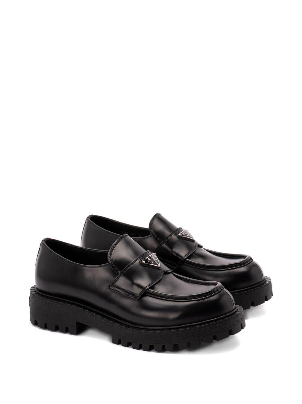 Brushed leather loafers 2DE151B4L F-G001F0002 PRADA