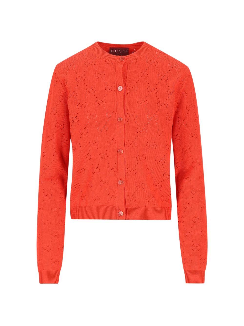 GG pointelle cotton silk cardigan 856202 XKFCO5741 GUCCI