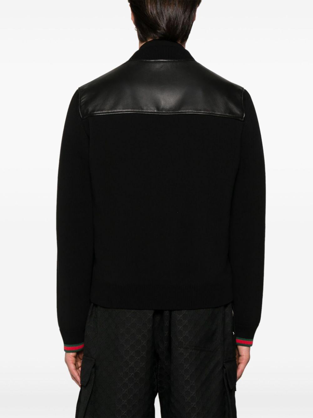 Leather bomber jacket<BR/><BR/><BR/> 793181 XNA291060 GUCCI
