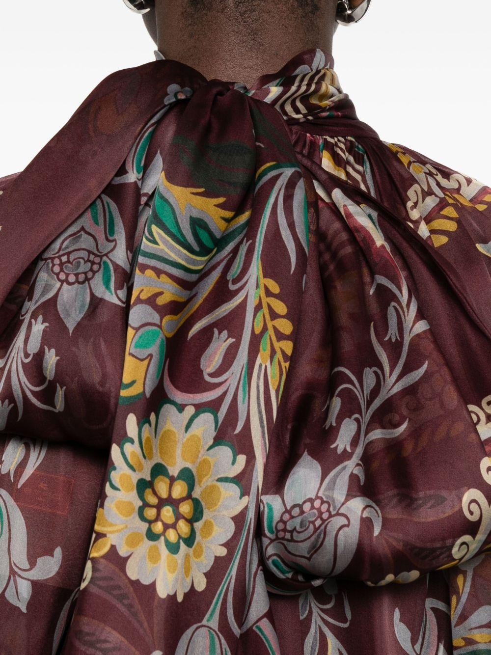 flared high-neck blouse WRJA0150 99SA1M0X0869 ETRO