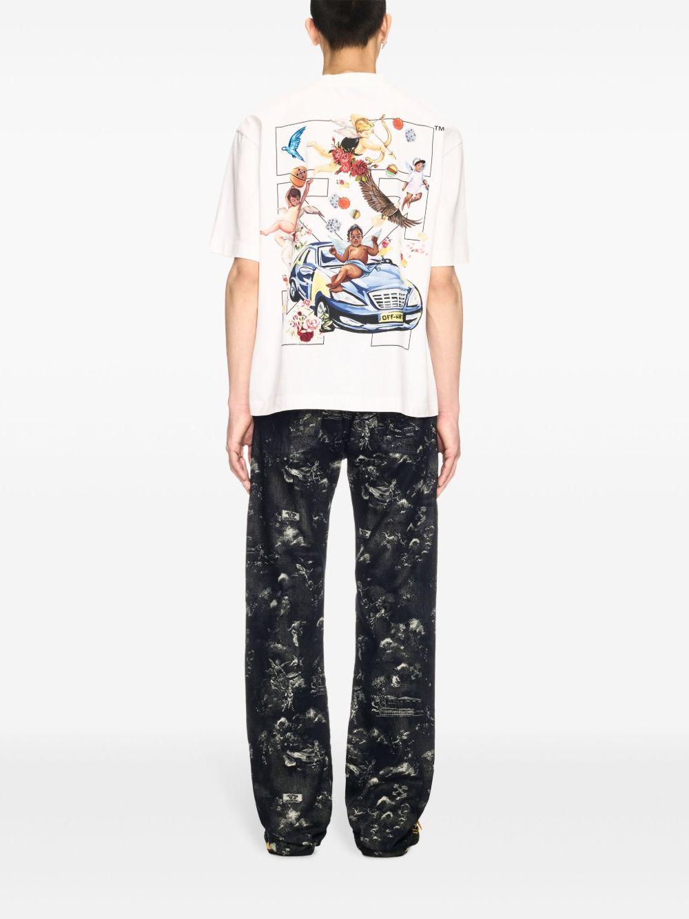 Fresco Arrow T-shirt<BR/><BR/><BR/> OMAA120S25JER003 0110 OFF-WHITE