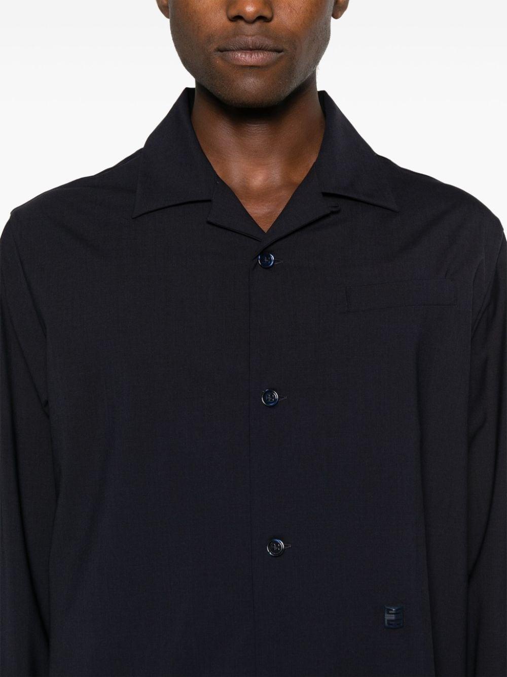 Drawstring wool-blend shirt jacket<BR/><BR/><BR/> BM61071 4PY403 GIVENCHY