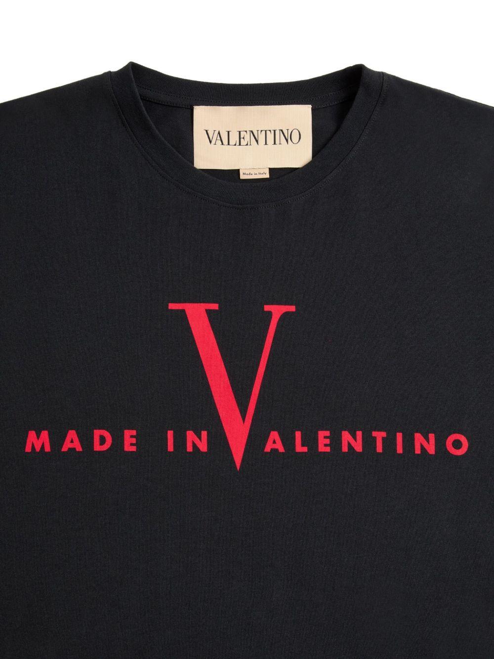 Cotton T-Shirt with Made in Valentino Print 8V3MG16PBAQ 0NR VALENTINO GARAVANI