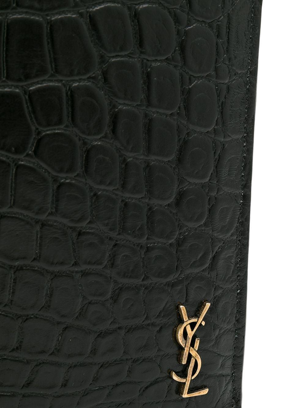 crocodile effect pouch 607779 DZE0W1000 SAINT LAURENT