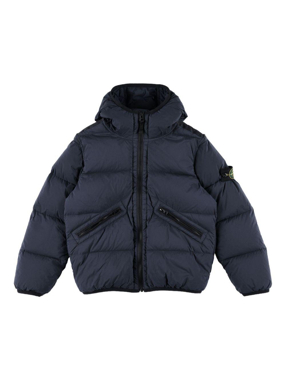 Hooded down jacket in a K2S164100017 S0028V0020 STONE ISLAND KIDS