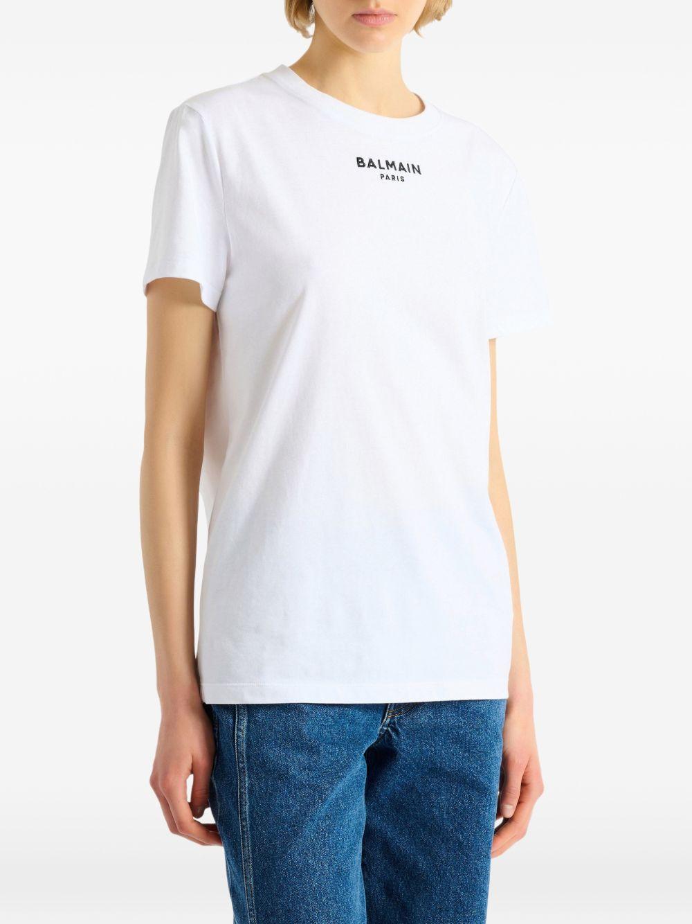 Embroidered Balmain Paris T-shirt HF1EF000BD10 GAB BALMAIN