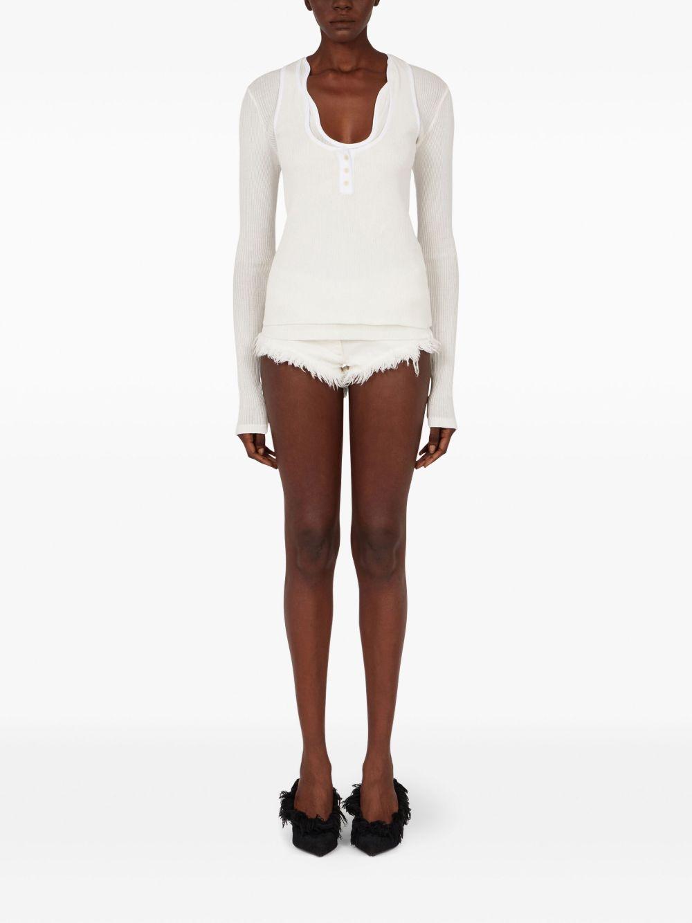 Cotton vest<BR/><BR/><BR/> H 782727WHITE FERRAGAMO