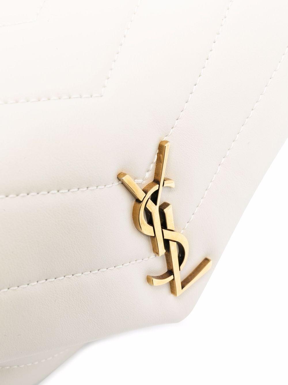 White leather logo-plaque quilted crossbody bag 678401DV707 9207 SAINT LAURENT