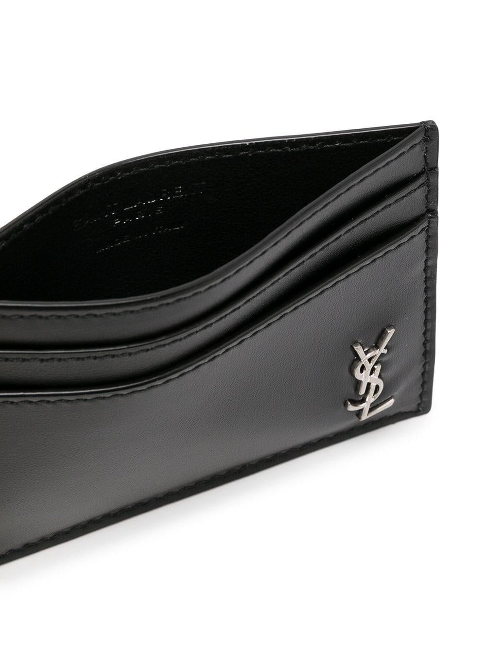Logo plaque cardholder 6076031JB0E 1000 SAINT LAURENT