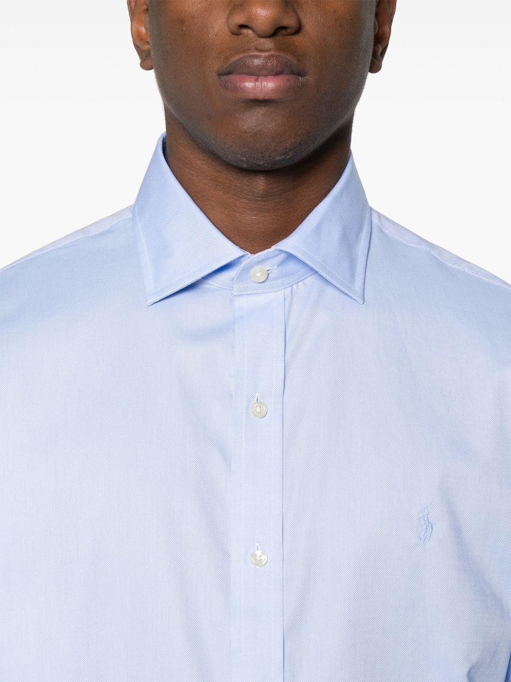 Polo-Pony-embroidery cotton shirt 712938932001 BLUE/WHITE POLO RALPH LAUREN