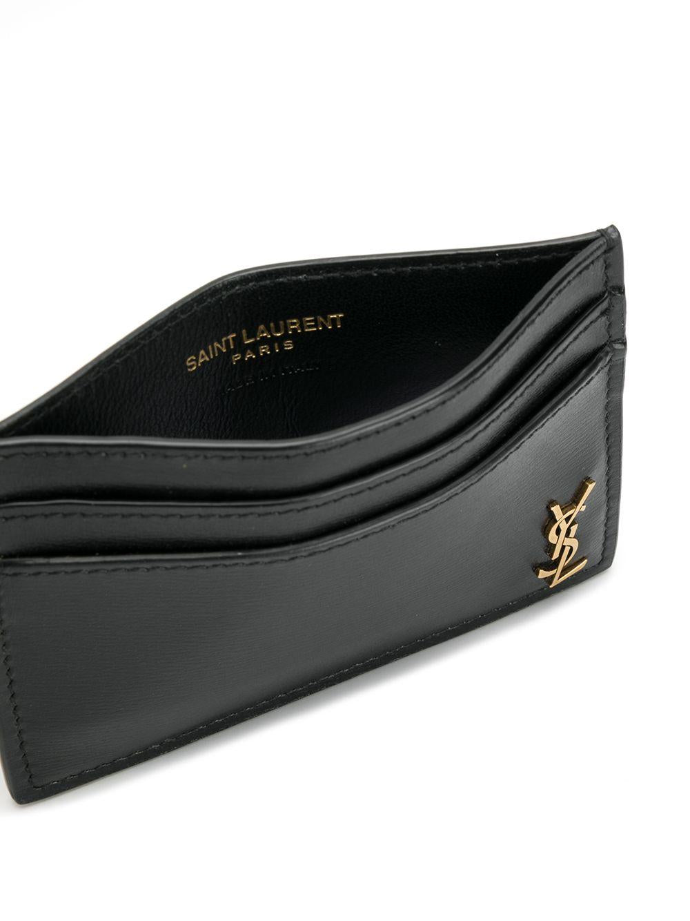 Crafted from smooth black leather 60760302G0W 1000 SAINT LAURENT