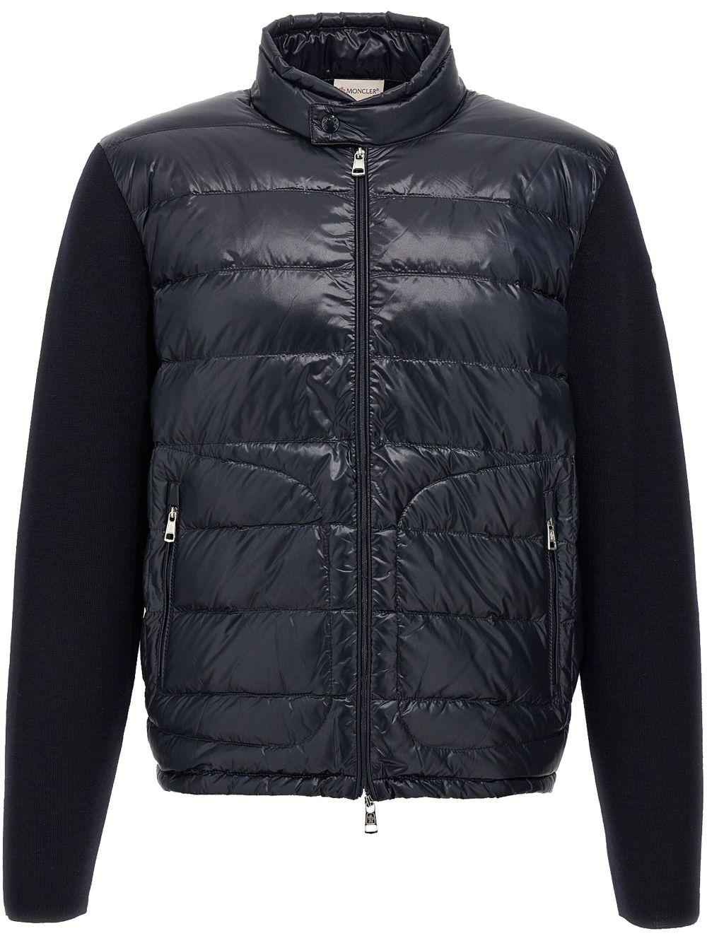 Padded wool zip-up cardigan K10919B00016 M1131776 MONCLER