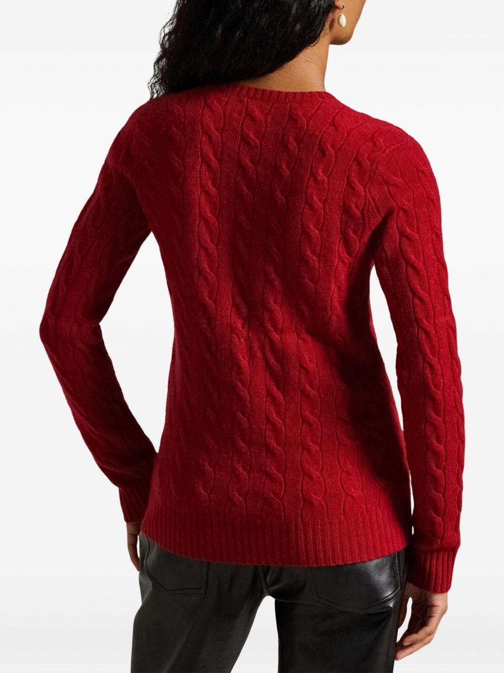 Cable-Knit Wool-Cashmere V-Neck Jumper 211971866012 FIRESIDERED POLO RALPH LAUREN