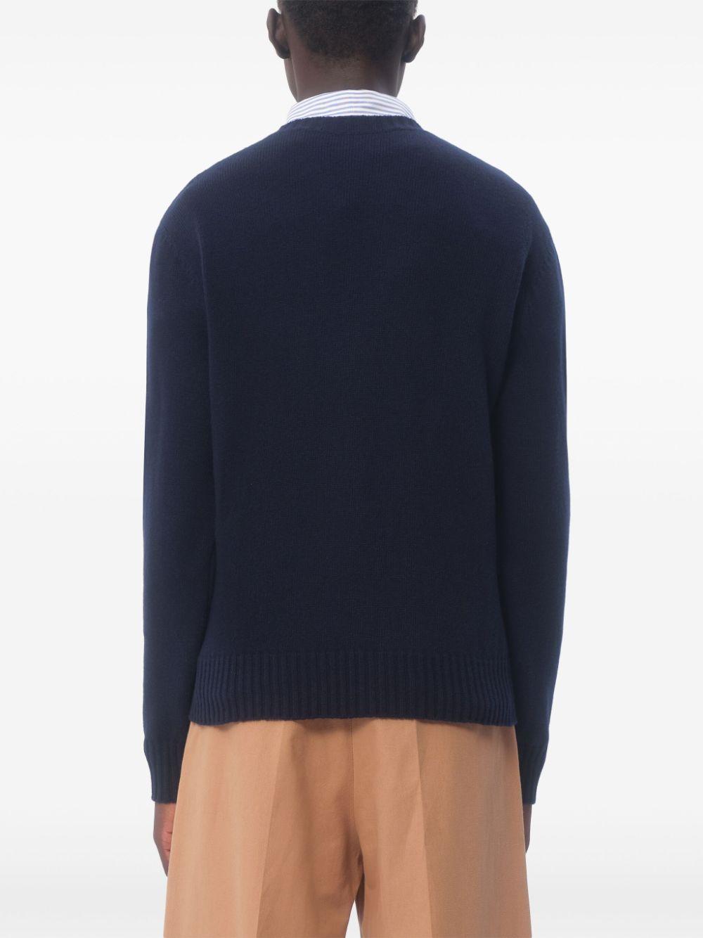 Chez Valentino-embroidered sweater<BR/><BR/><BR/> 6V3KC33LAR8 D51 VALENTINO GARAVANI