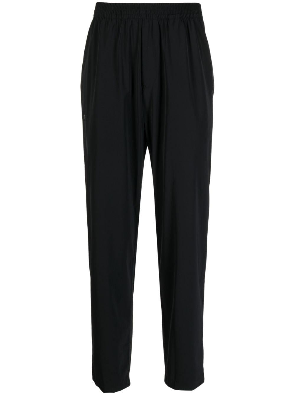 Logo-patch elasticated-waist trousers FIT STEVE COSMIC BLACK TRUE TRIBE