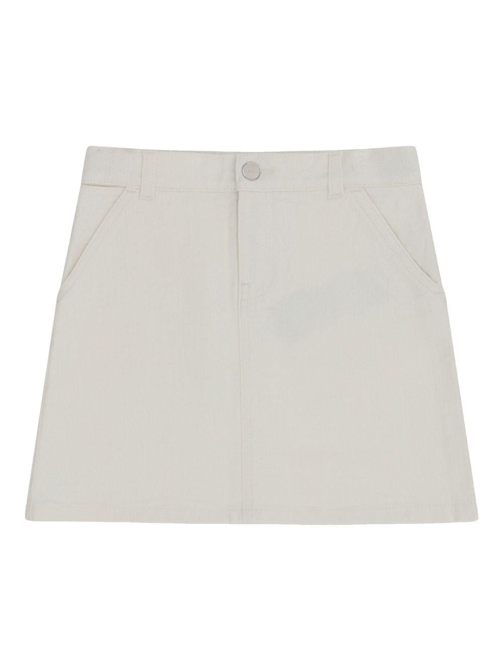 GG denim skirt with Web detail 808297 XDC569692 GUCCI KIDS