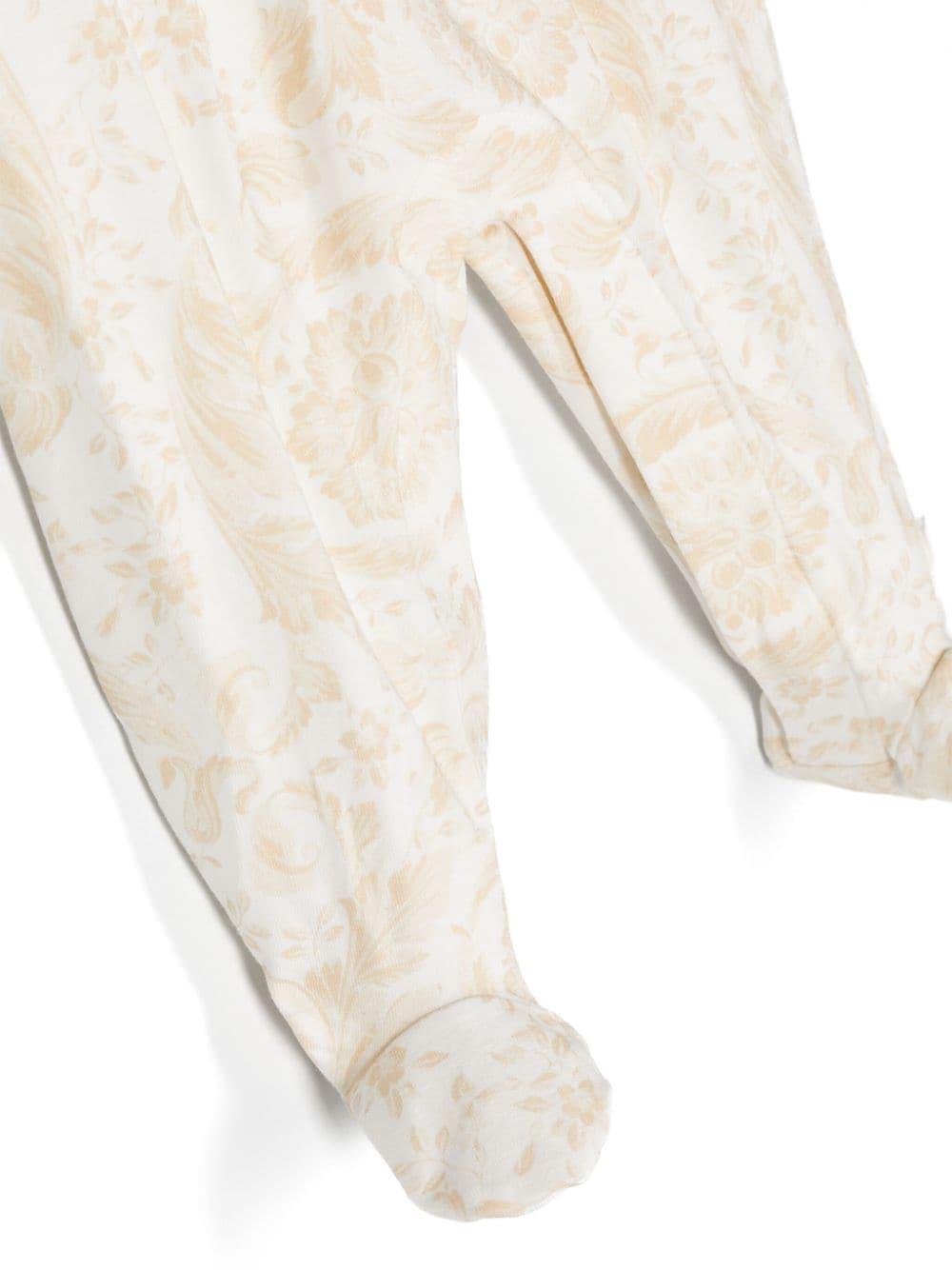 Barocco-print cotton pajamas<BR/><BR/> 1013380 1A095402WJ70 VERSACE KIDS