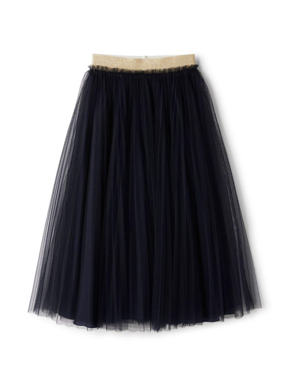 Glitter-waistband tulle skirt<BR/><BR/><BR/><BR/> A24GN228H0018 497 IL GUFO