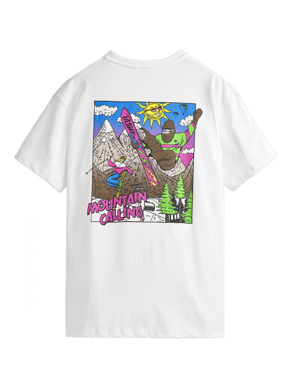 T- shirt with front logo and back print MTS1101 WHITE PICTURE