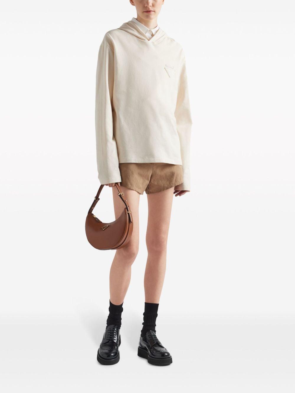 Tone-on-tone logo hoodie 134691 14LYF0018 PRADA