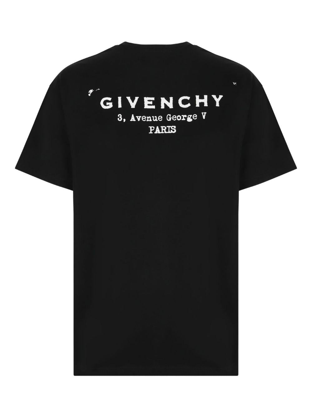 t-shirt in cotton with Givenchy stamp print BM71NK3YRV 001 GIVENCHY