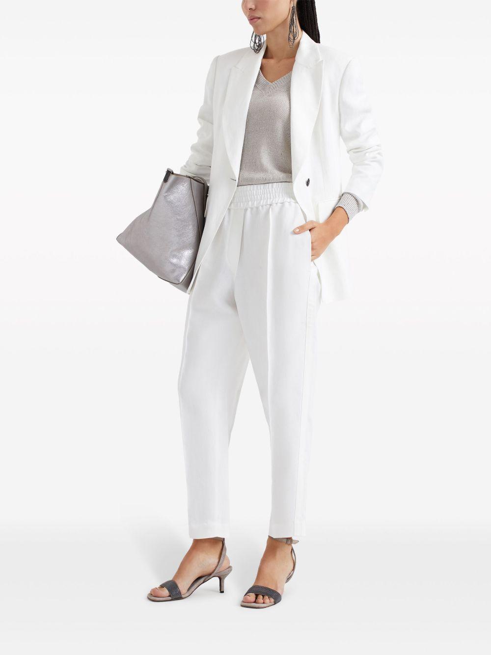 Cropped tapered trousers<BR/><BR/><BR/> MH126P7197 C600 BRUNELLO CUCINELLI