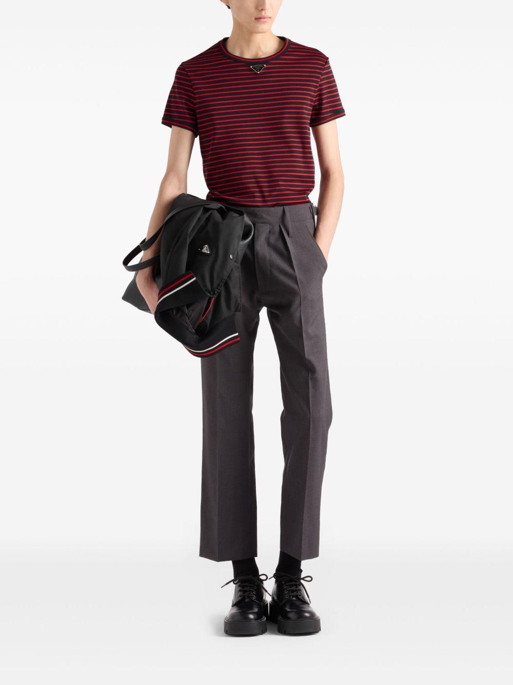 Stripes T-shirt<BR/><BR/><BR/> UJN824 111LF0N98 PRADA