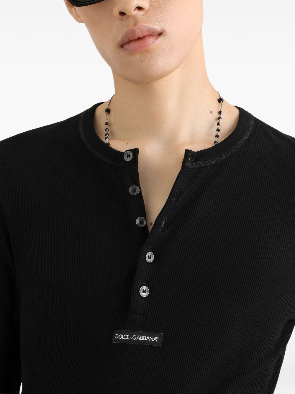Serafino jersey t-shirt with logo G8SC4T G7P3IN0000 DOLCE & GABBANA
