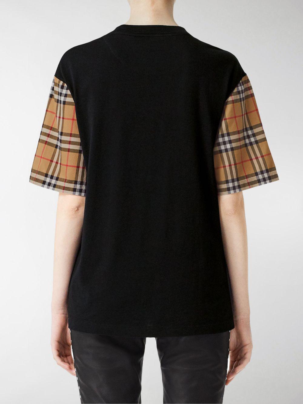 T-shirt con motivo Vintage Check 8014895 BLACK BURBERRY
