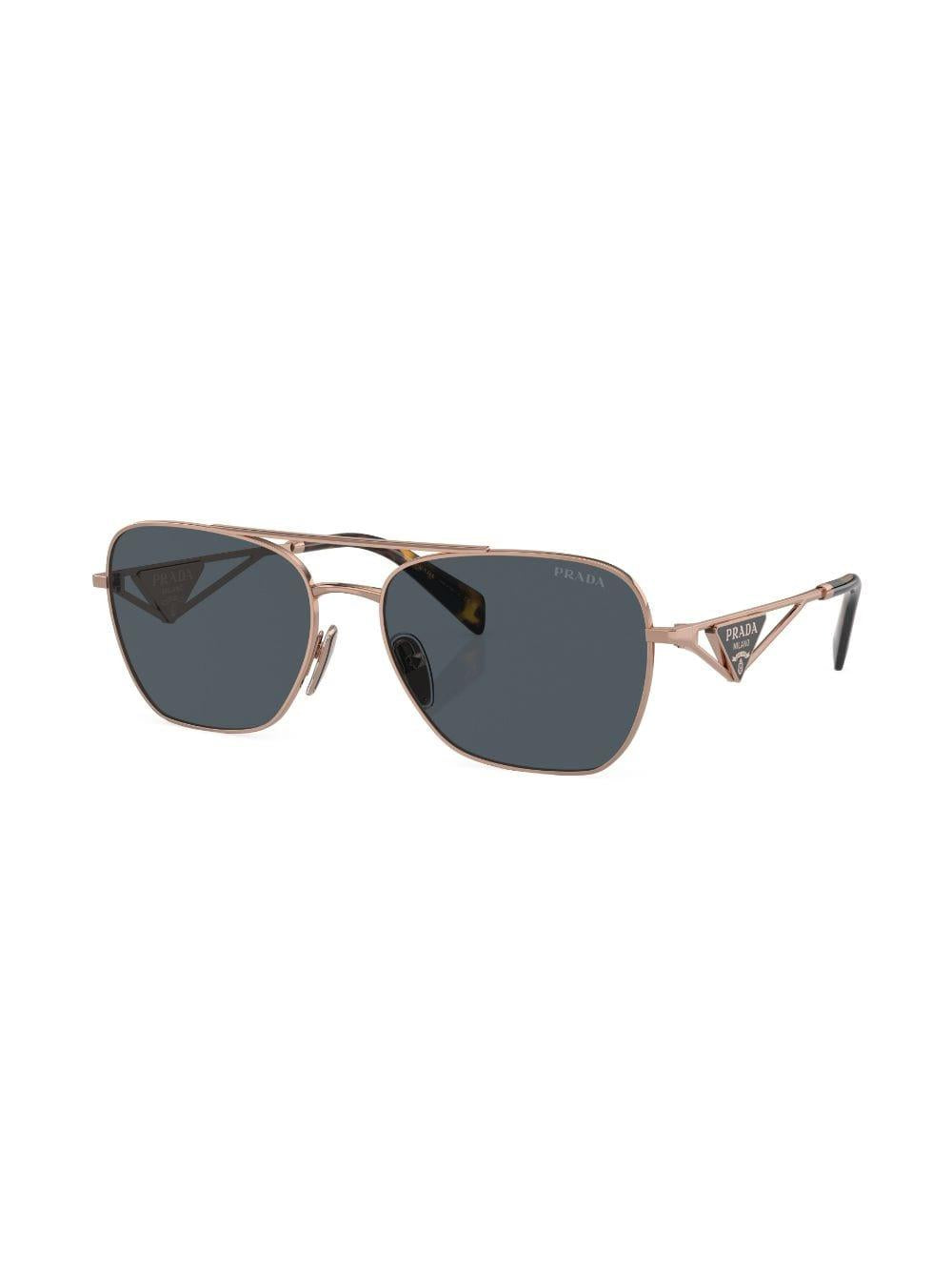 Triangle-logo pilot sunglasses<BR/><BR/><BR/> 0PR A50SSVF09T59 PRADA