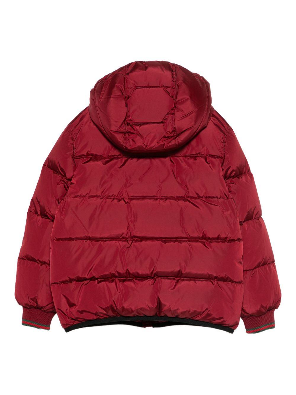 Down Jacket with Web Details 824810 XWA406207 GUCCI KIDS